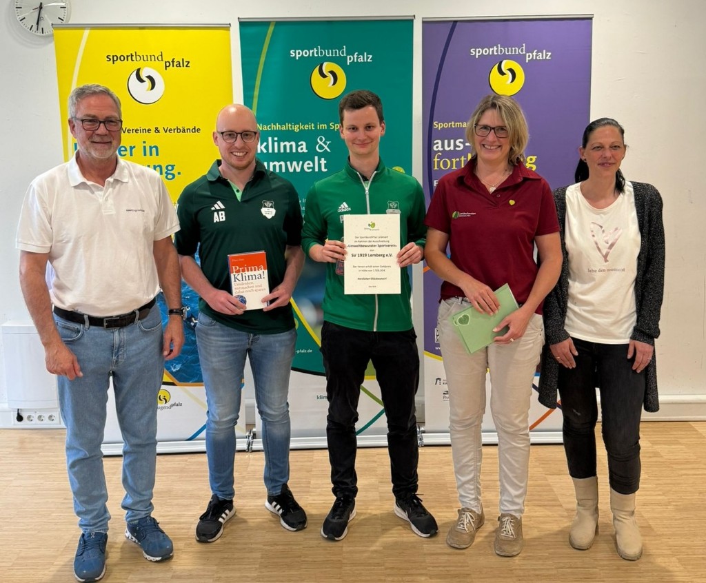 Umweltbewusster Sportverein – Auszeichnung durch den Sportbund Pfalz