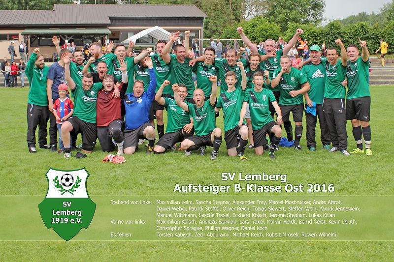 Aufstiegsteam SV Lemberg 2016