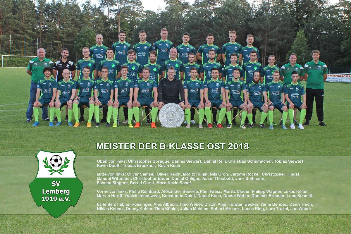 Meistermannschaft SV Lemberg 2018